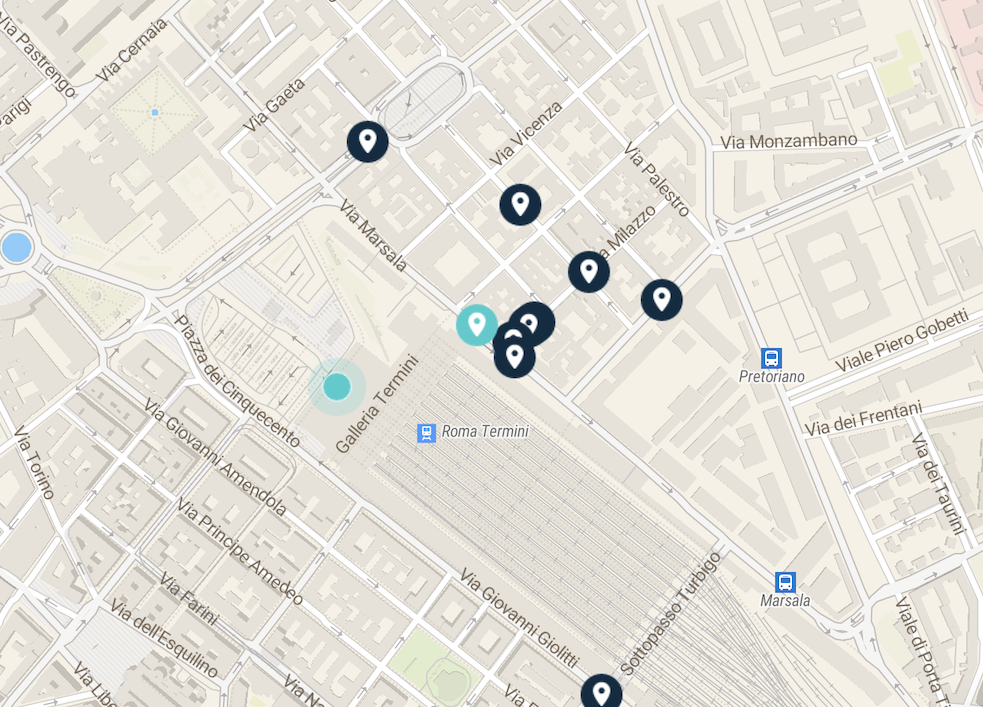 roma termini station map: luggage storage