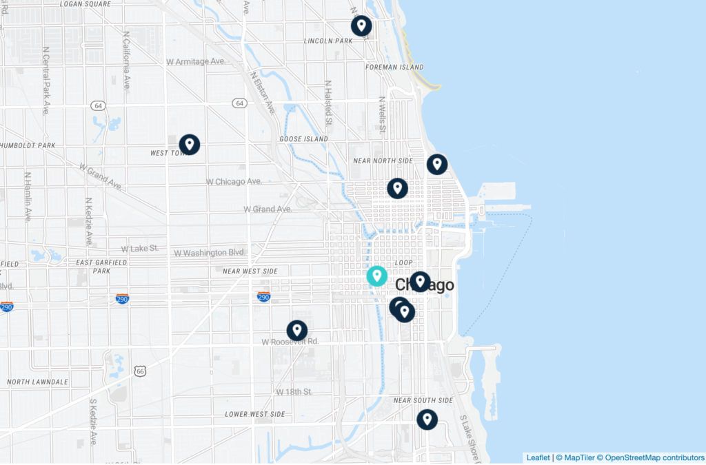 chicago luggage storage map