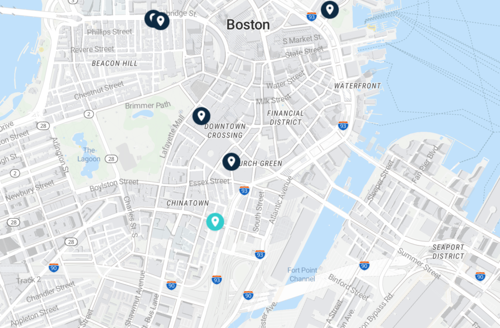 south station luggage storage map